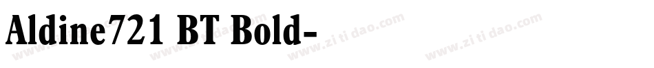 Aldine721 BT Bold字体转换